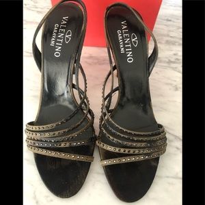 Valentino Crystal Slingback Sandals size 9
